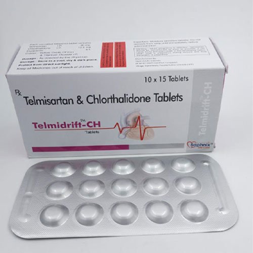 Telmisartan 40mg + Chlorthalidone 12.5mg Bilayered Tablets
